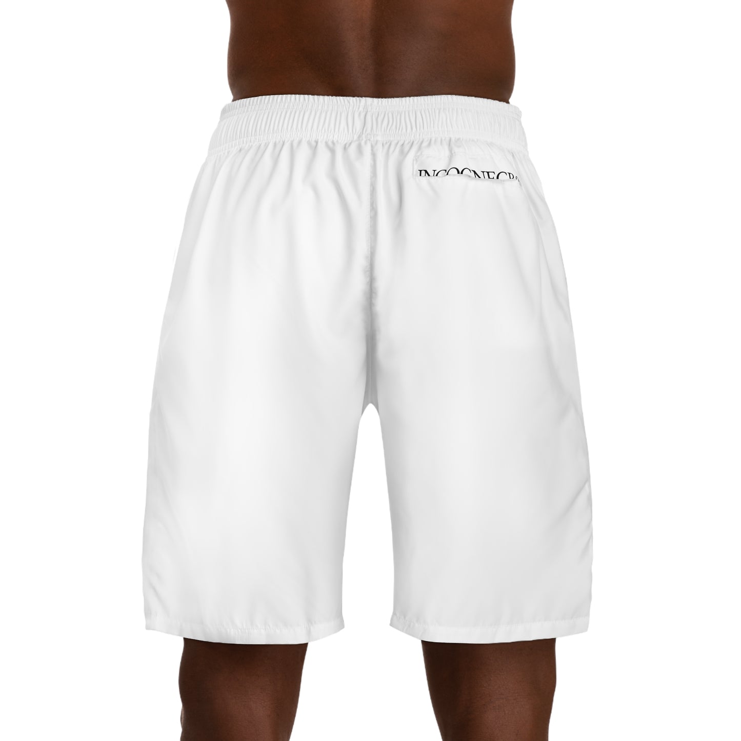 Incognegro White All-Over Print Jogger Shorts | Custom AOP Athletic Shorts