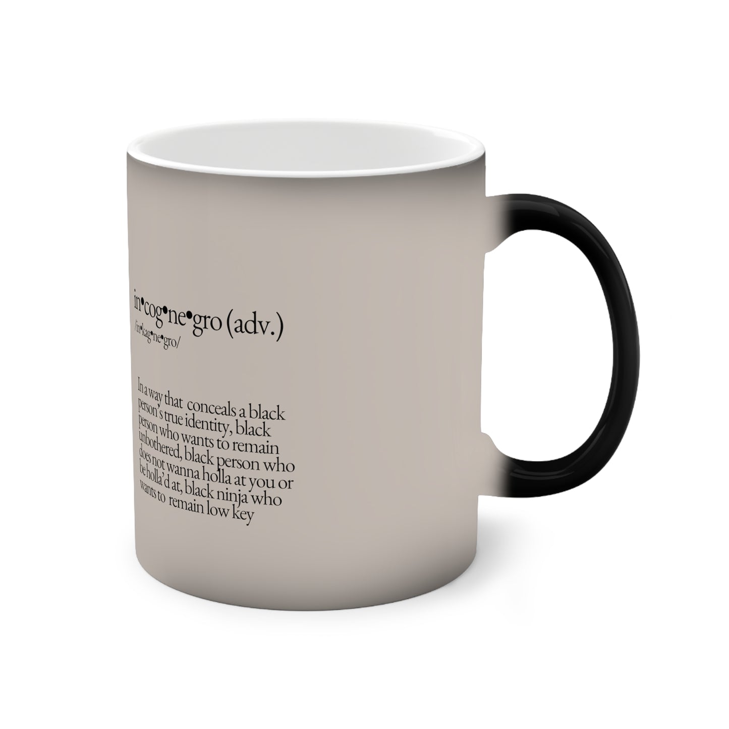 Incognegro definition mug | Color-Changing Mug, 11oz