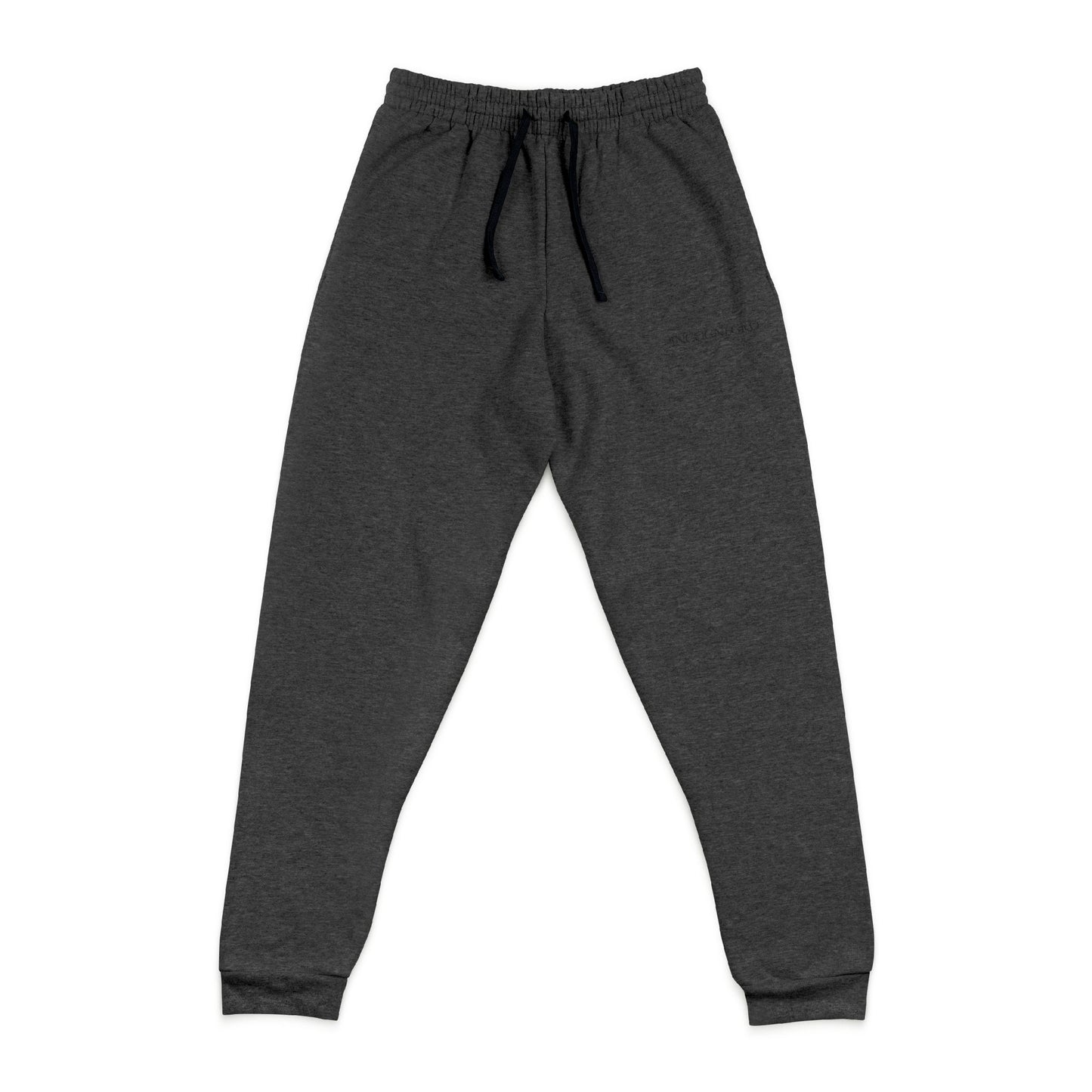 Minimal Script Embroidery Joggers | Grey Sweatpants