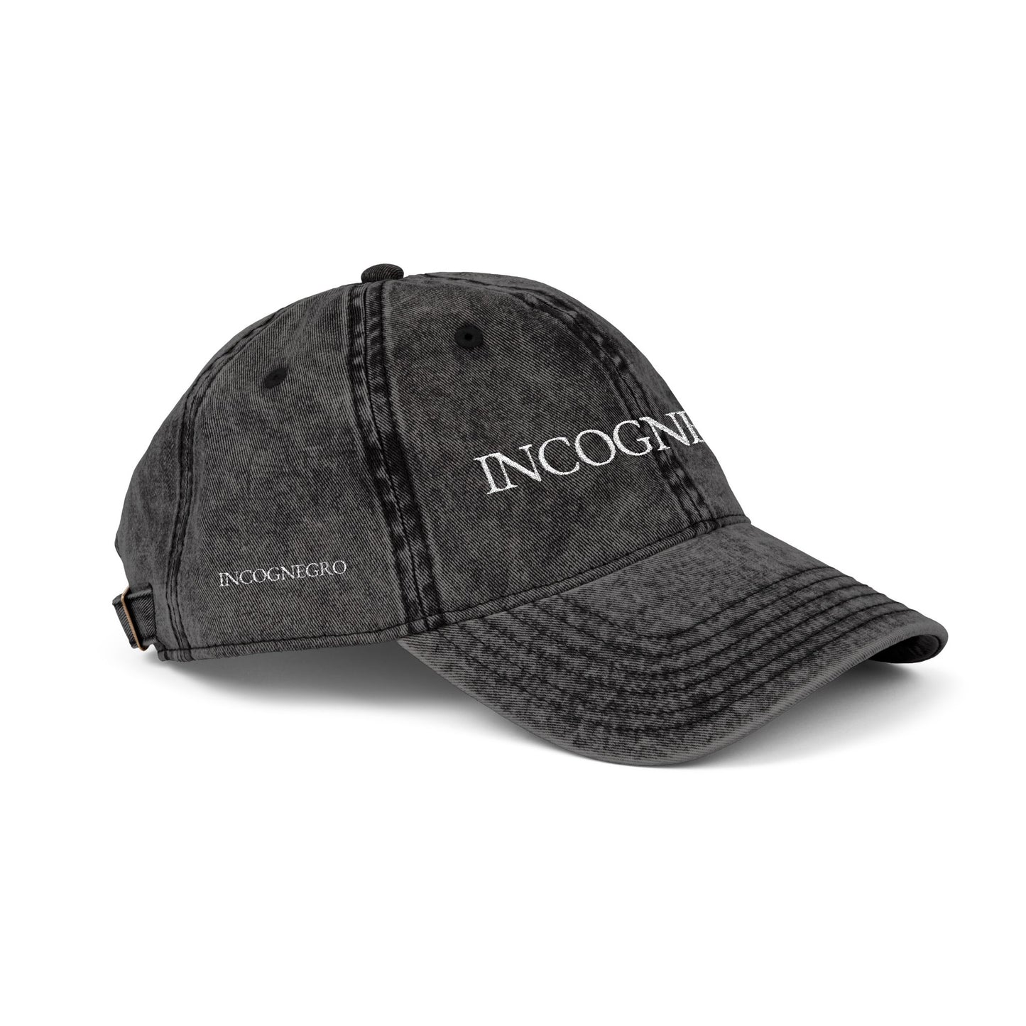 INCOGNEGRO embroidered vintage cap | distressed baseball hat
