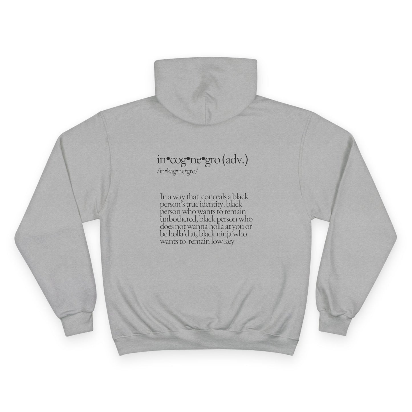 Incognegro Definition Hoodie | Text Graphic Pullover