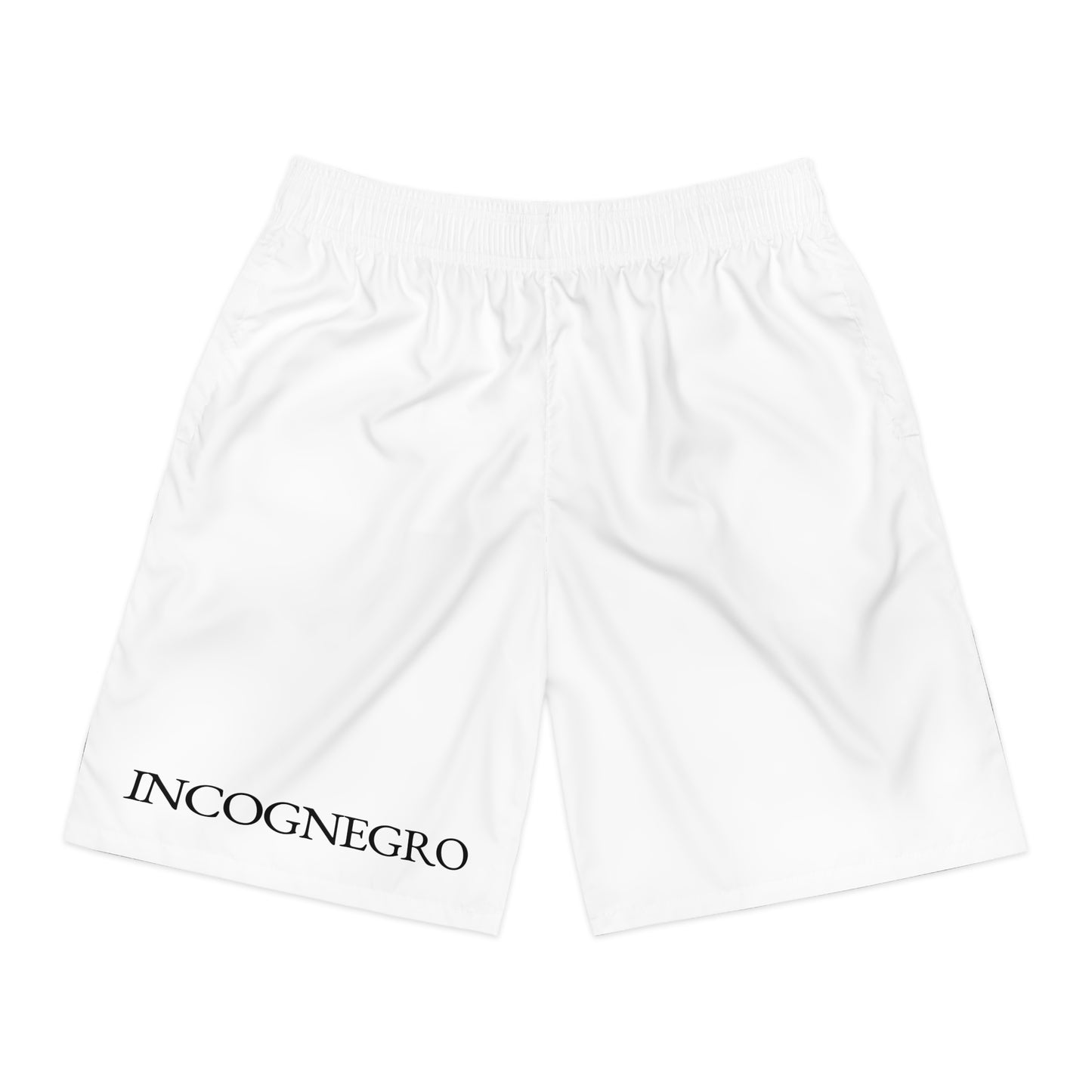 Incognegro White All-Over Print Jogger Shorts | Custom AOP Athletic Shorts