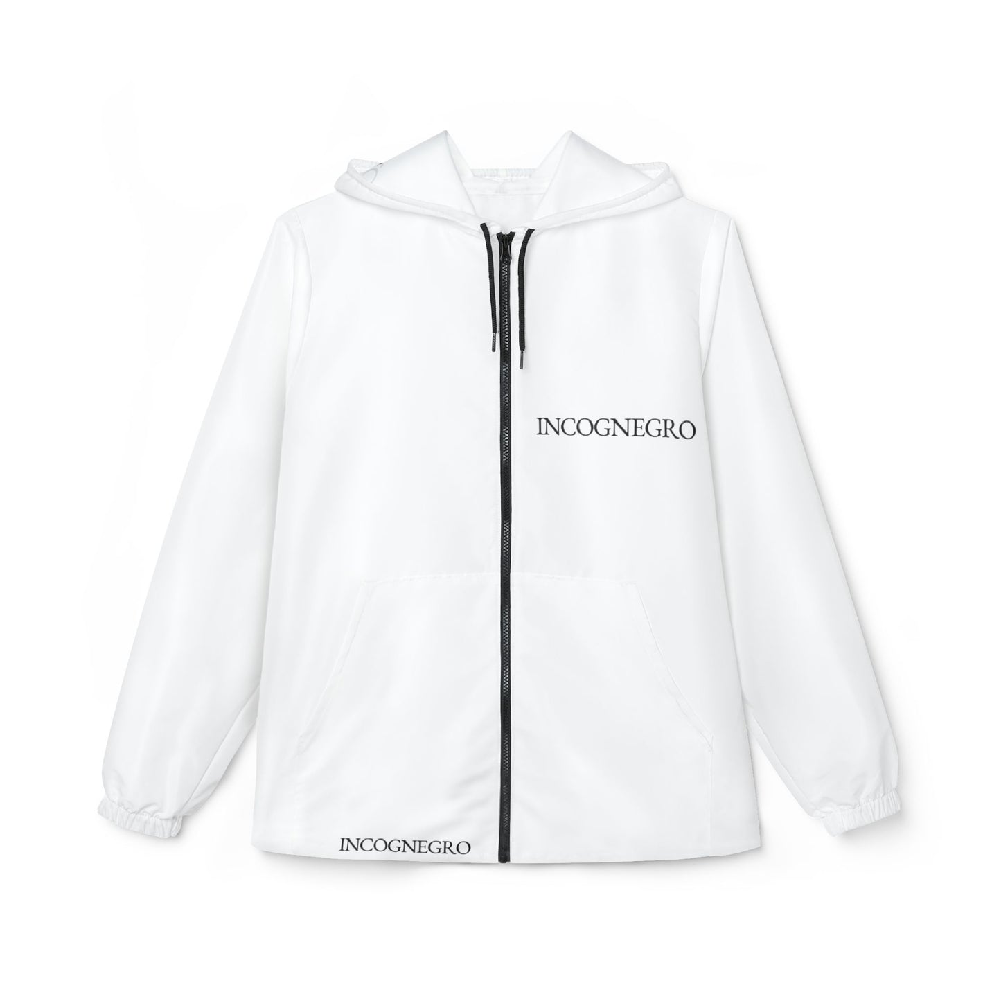 Incognegro text windbreaker jacket | hooded zip-up jacket
