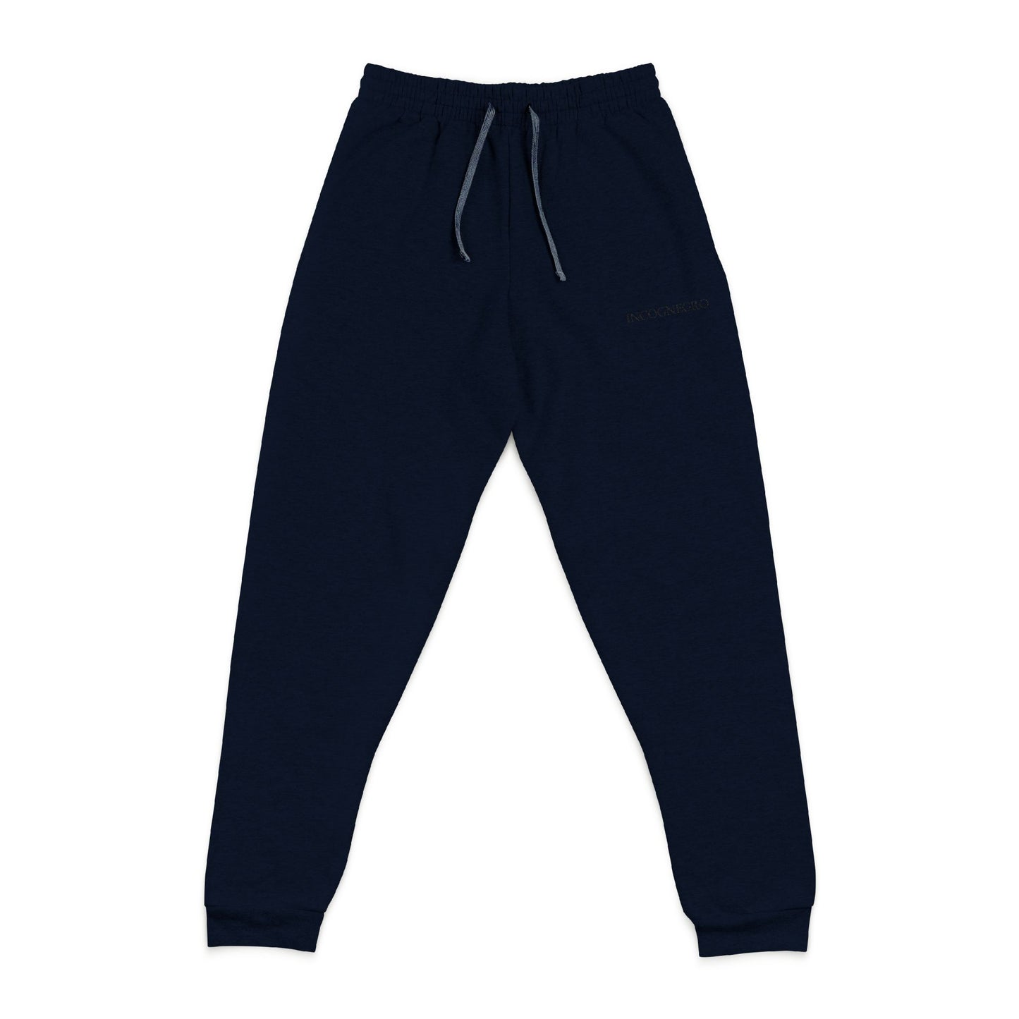 Minimal Script Embroidery Joggers | Grey Sweatpants
