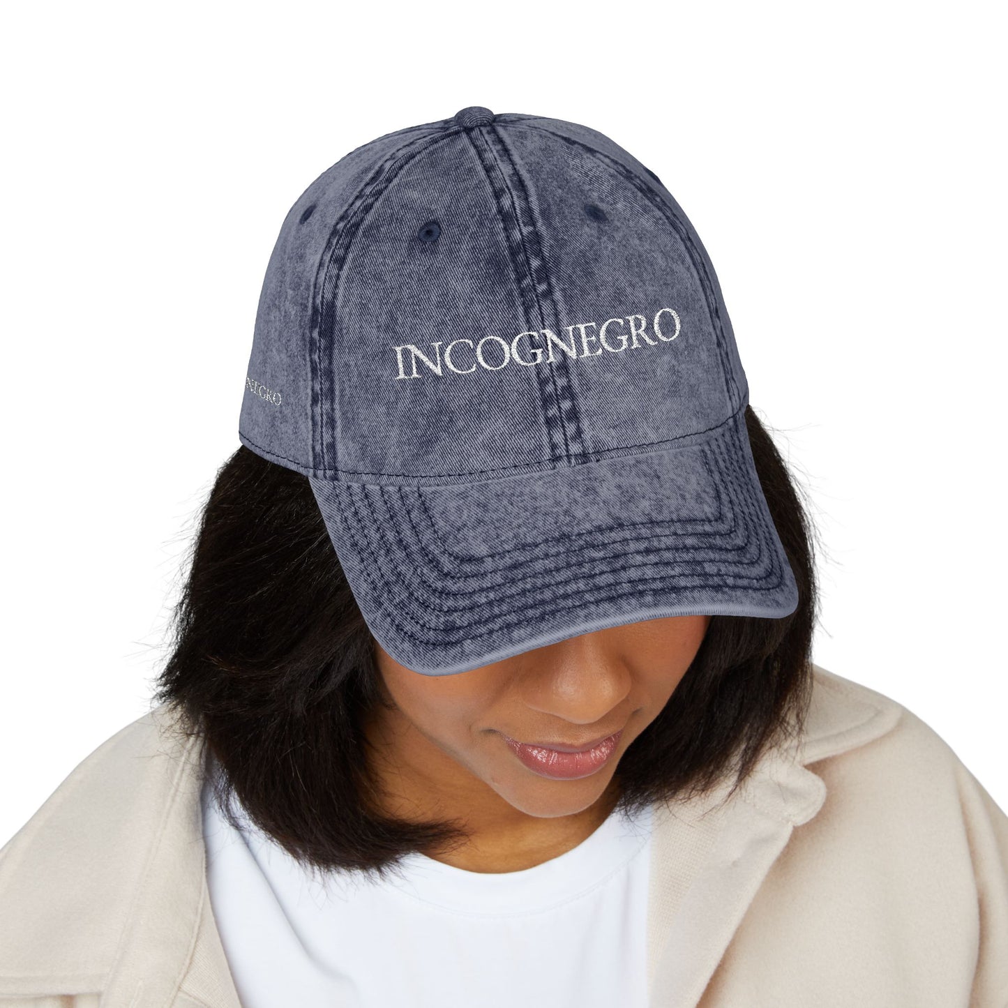 INCOGNEGRO embroidered vintage cap | distressed baseball hat