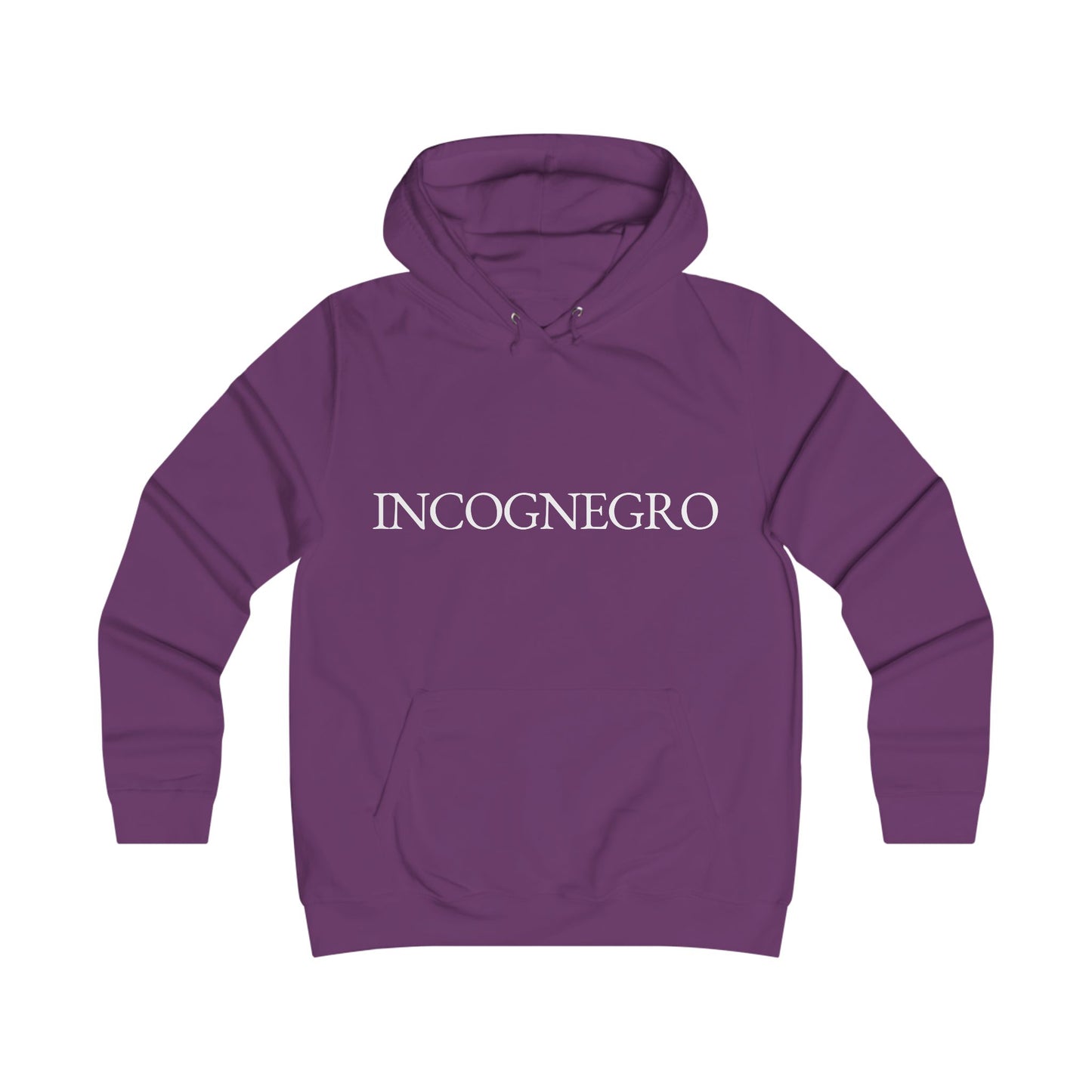 Incognegro Girlie College Hoodie | Feminine Campus Script Logo hoodie