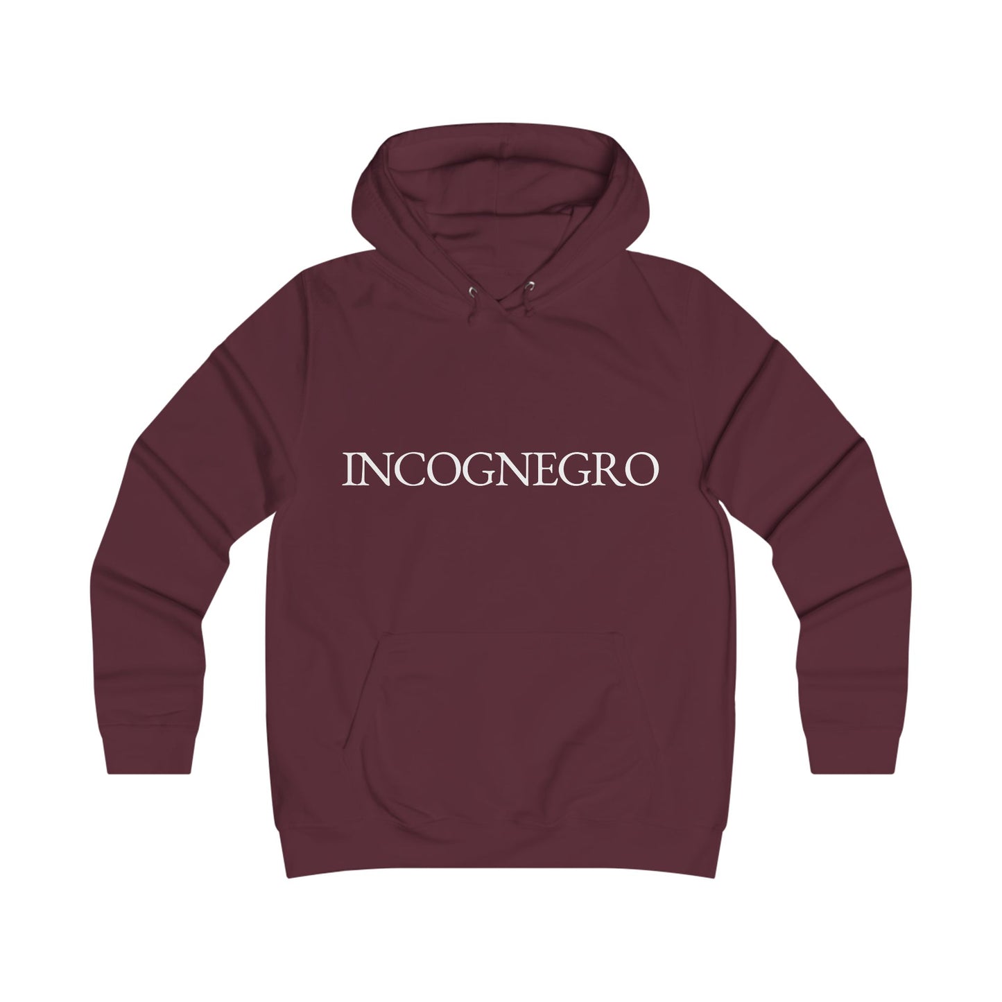 Incognegro Girlie College Hoodie | Feminine Campus Script Logo hoodie