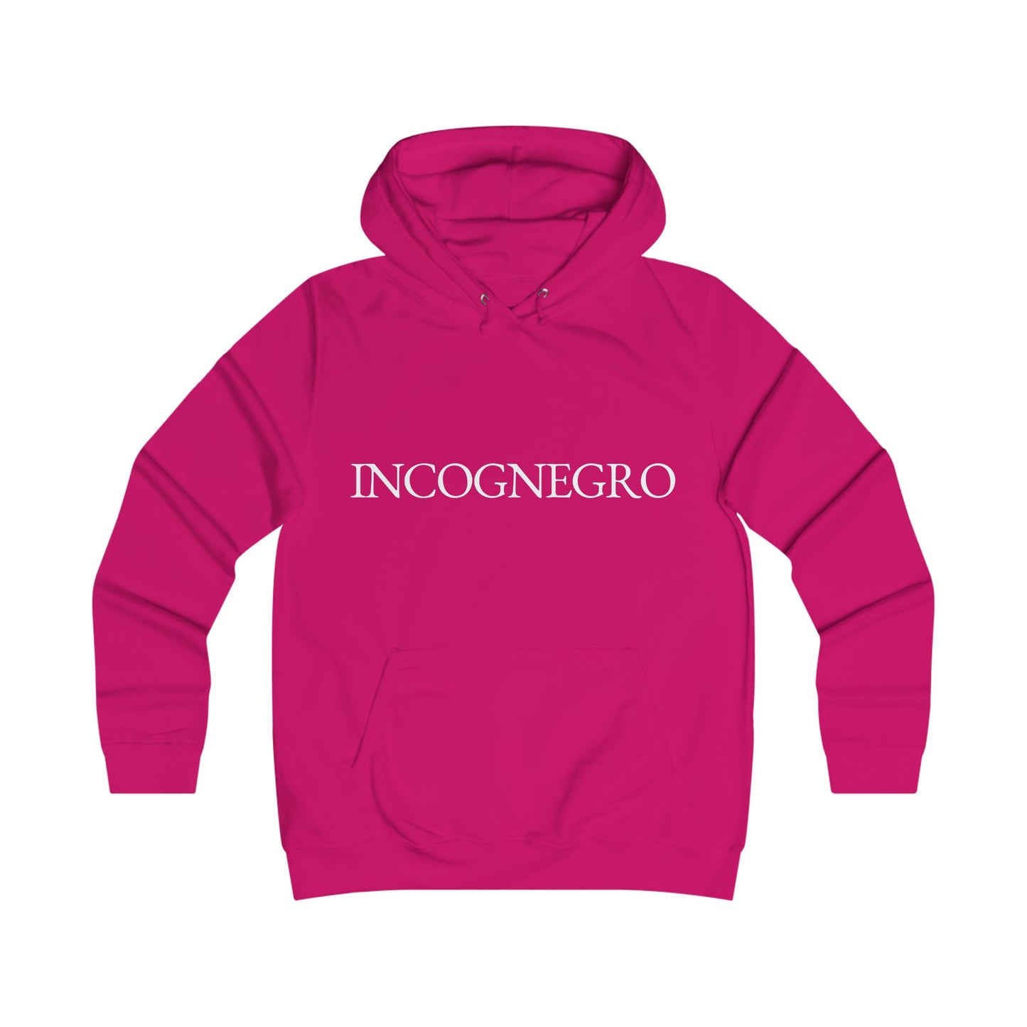 Incognegro Girlie College Hoodie | Feminine Campus Script Logo hoodie