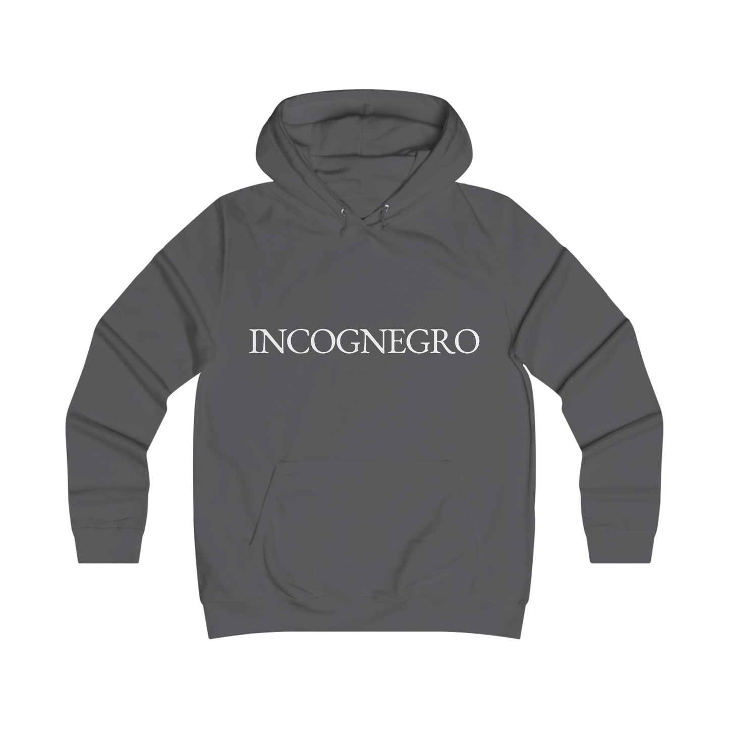 Incognegro Girlie College Hoodie | Feminine Campus Script Logo hoodie