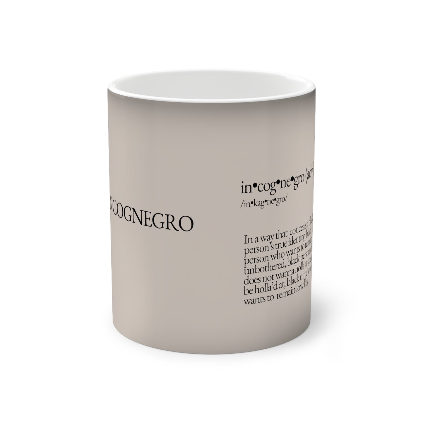 Incognegro definition mug | Color-Changing Mug, 11oz