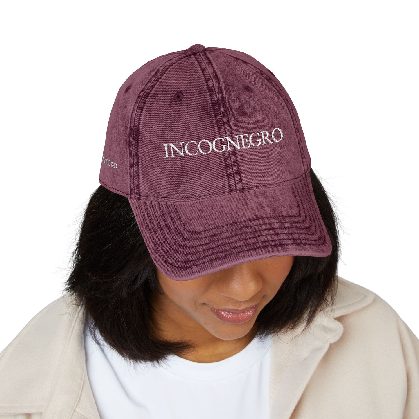 INCOGNEGRO embroidered vintage cap | distressed baseball hat