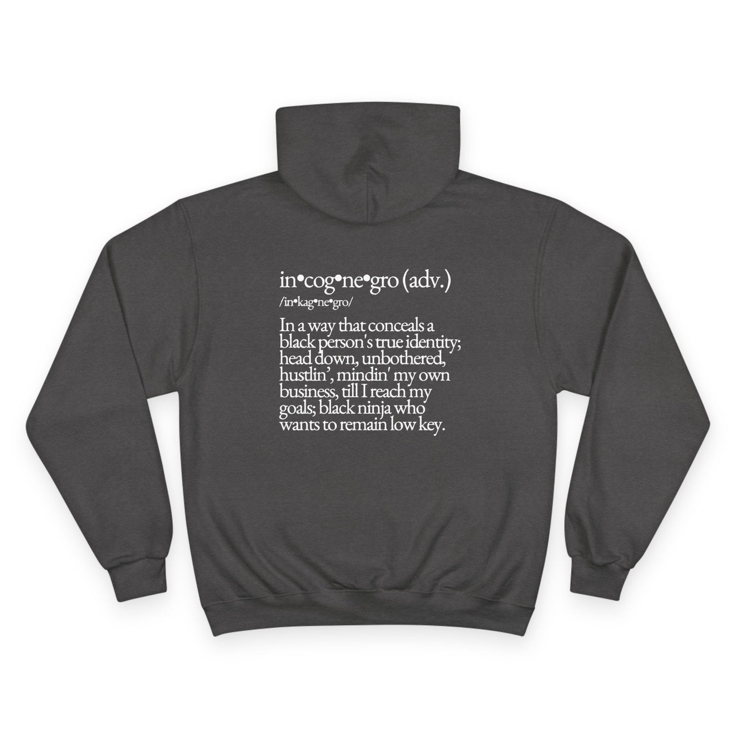 Incognegro Definition Hoodie | Text Graphic Pullover