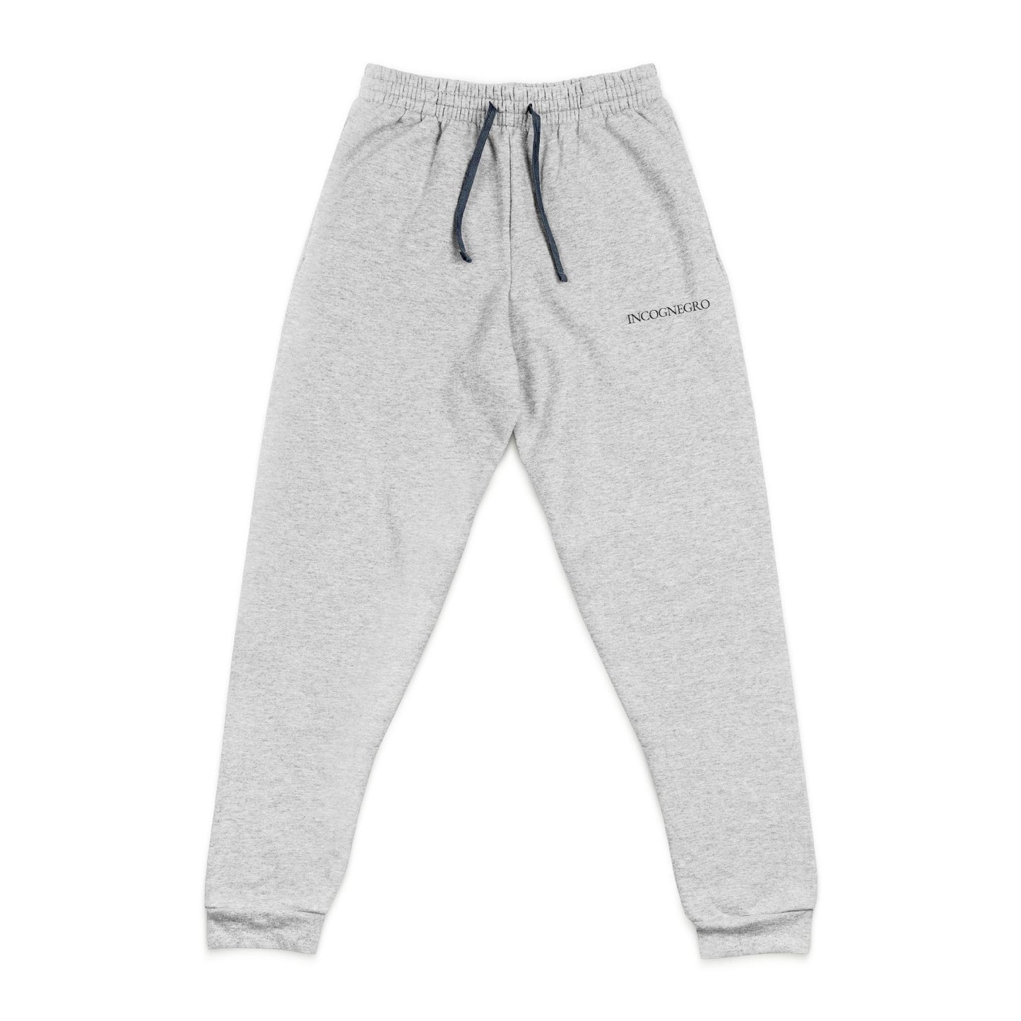 Minimal Script Embroidery Joggers | Grey Sweatpants
