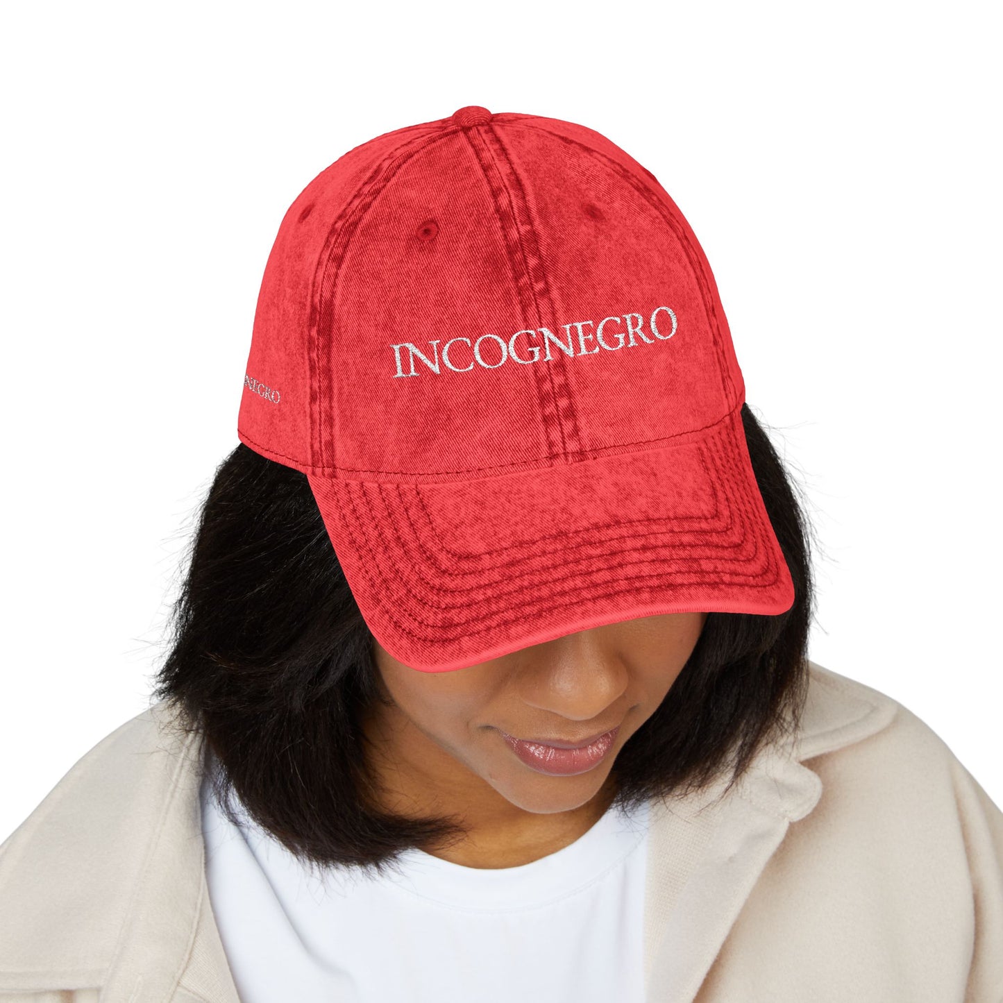 INCOGNEGRO embroidered vintage cap | distressed baseball hat