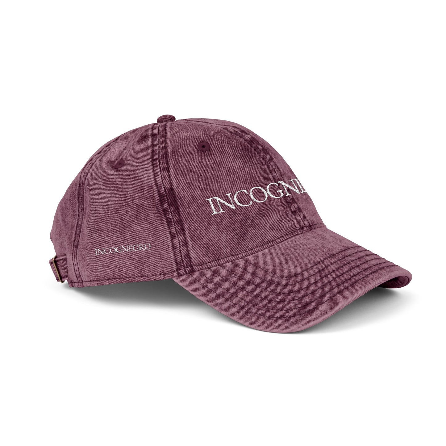 INCOGNEGRO embroidered vintage cap | distressed baseball hat