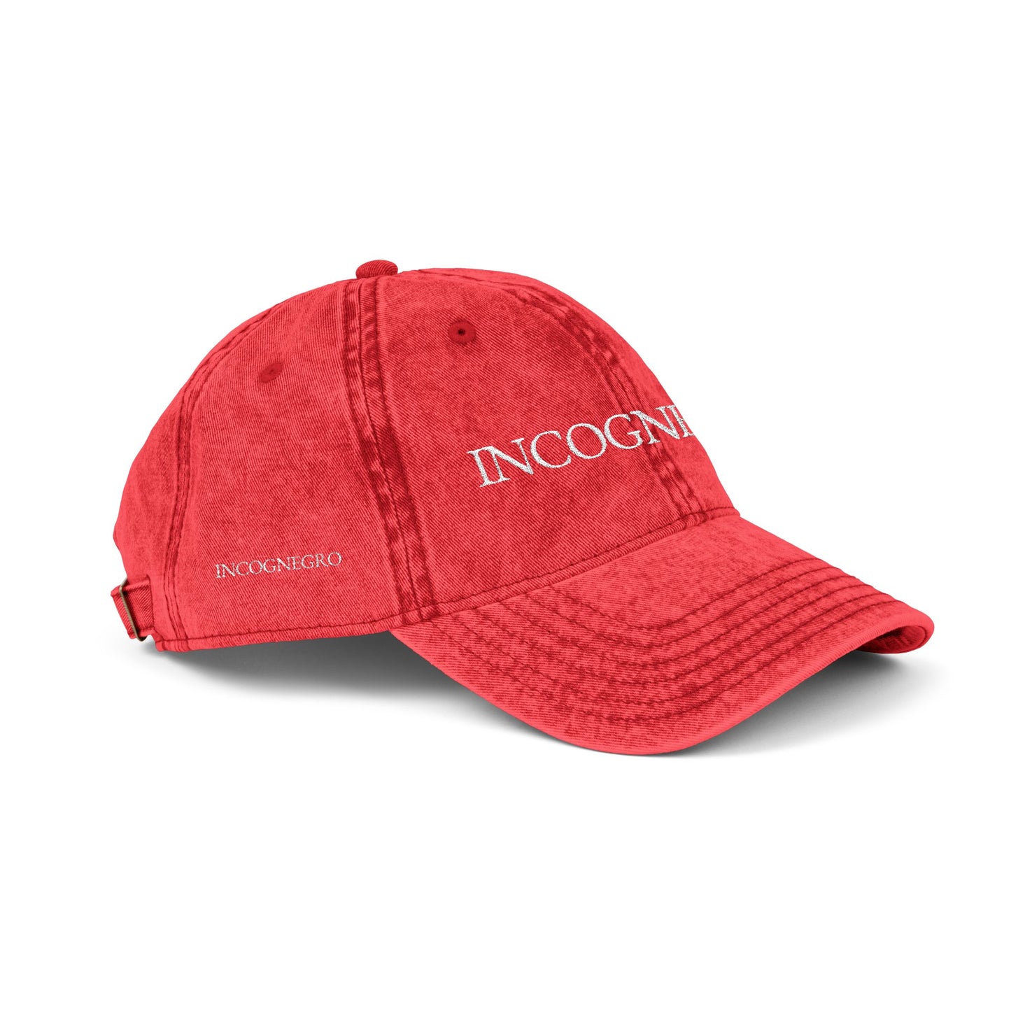 INCOGNEGRO embroidered vintage cap | distressed baseball hat