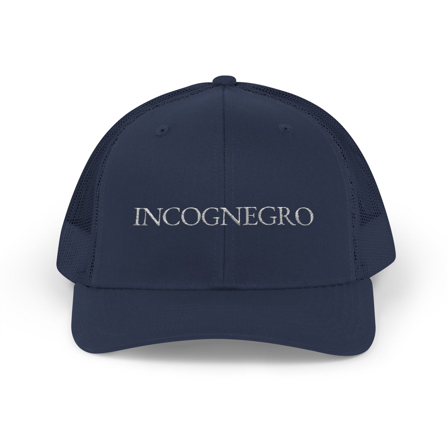 Incognegro Embroidered Snapback Trucker Cap | Mesh Back Hat